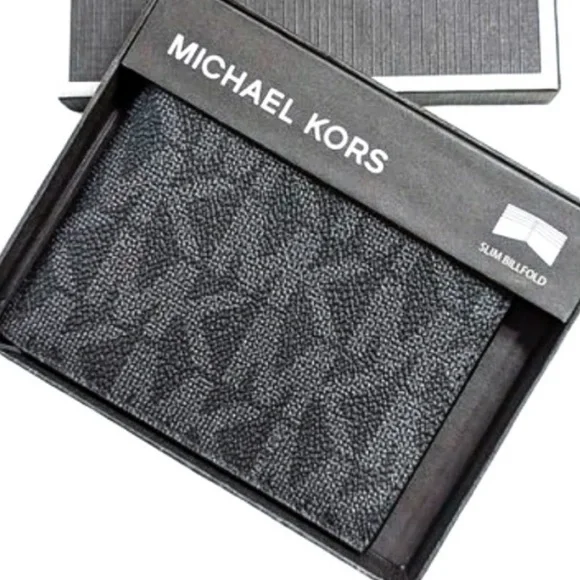New Michael Kors Jet Set Leather Billfold Slim Mens - Picture 3 of 12